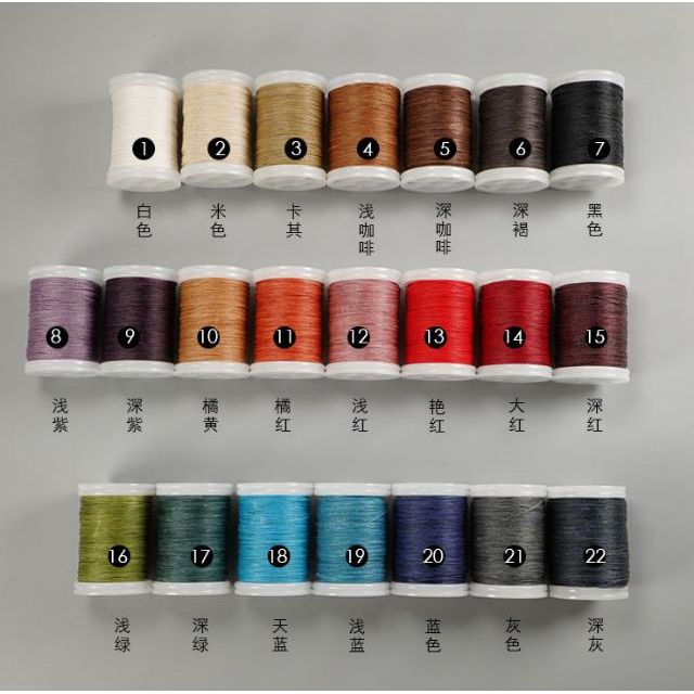 [HÀNG CÓ SẴN]1 cuộn chỉ sáp tròn polyester cỡ 0.4mm/ 0.5mm