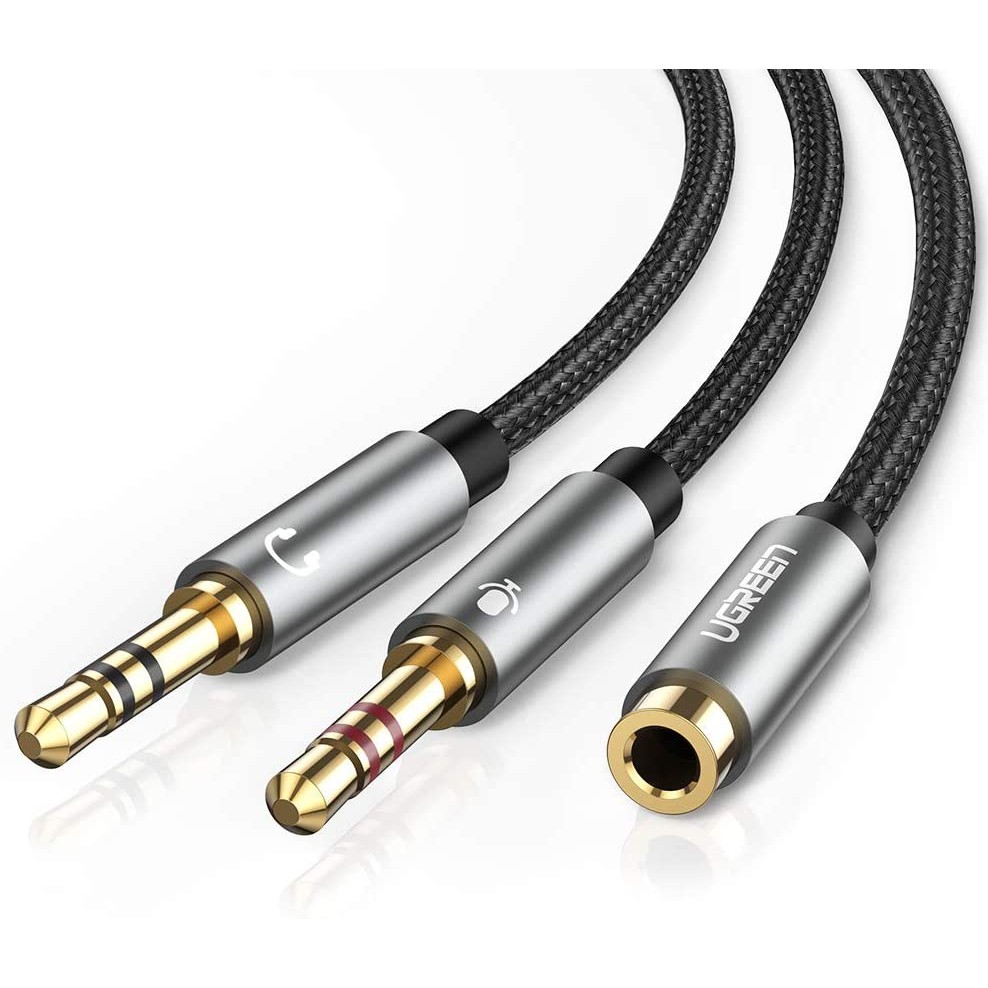 Cáp gộp audio 35mm âm ra 2 đầu 35mm 1 mic 1 loa ugreen 20899