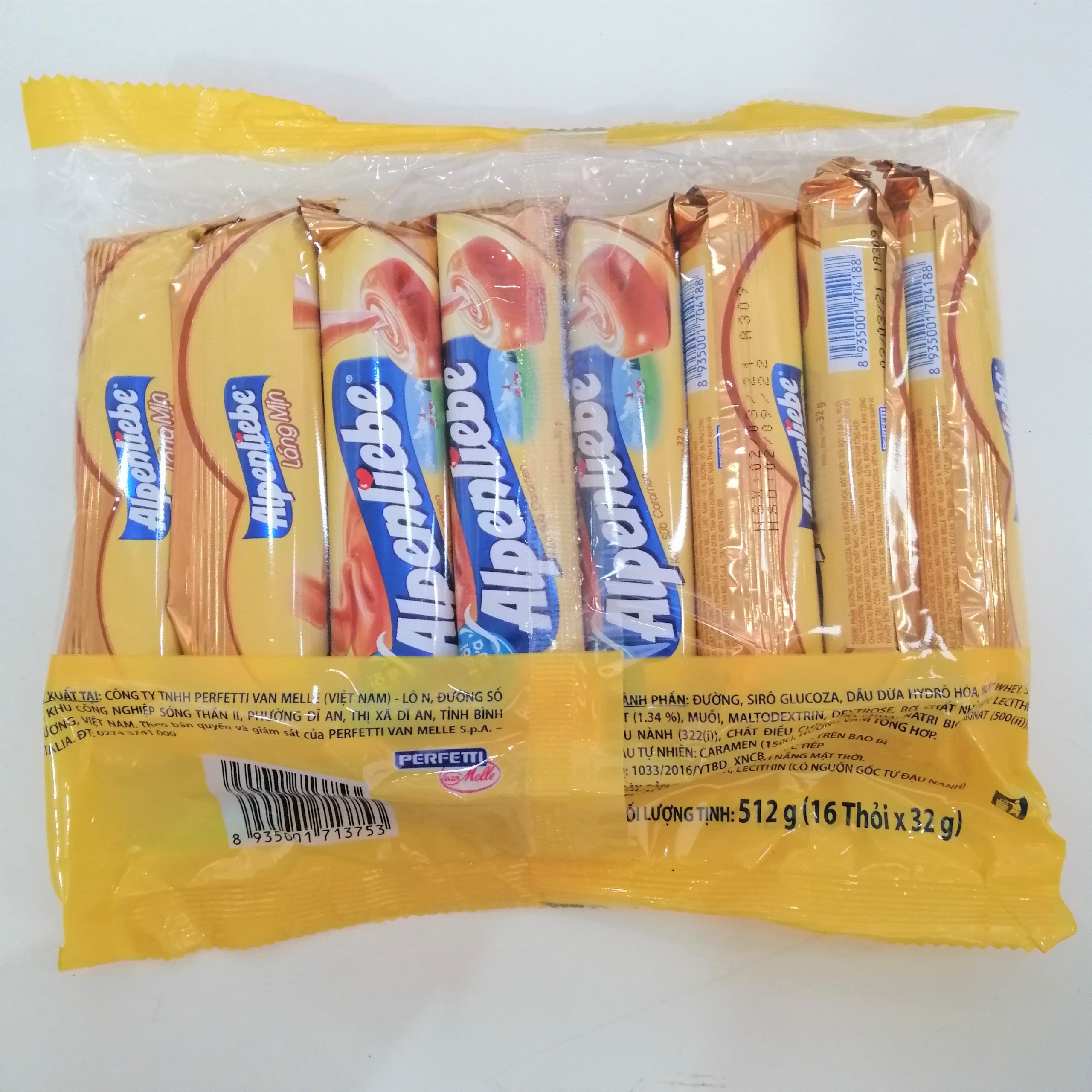 Kẹo Alpenliebe Nhiều Vị (Gói 16 thanh)