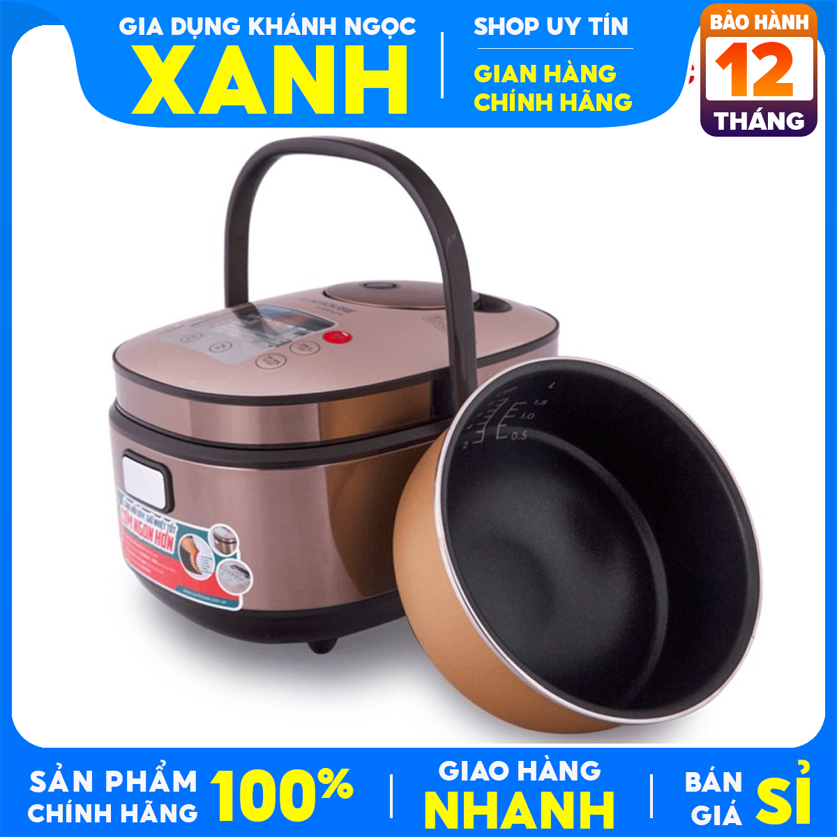 Sunhouse Mama 1.5 L shd8915 new electric rice cooker 100% mm thickness 2-layer non-stick pot cover 2.8mm
