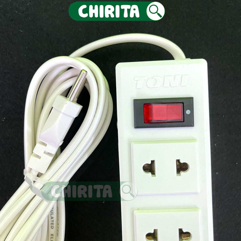 Ổ Cắm Điện Đa Năng (3 Mét Dây, 3 Phích) Cao Cấp - Ổ Điện Đa Năng, Ổ Cắm Điện Thông Minh, Phích Cắm Điện, CHIRITA