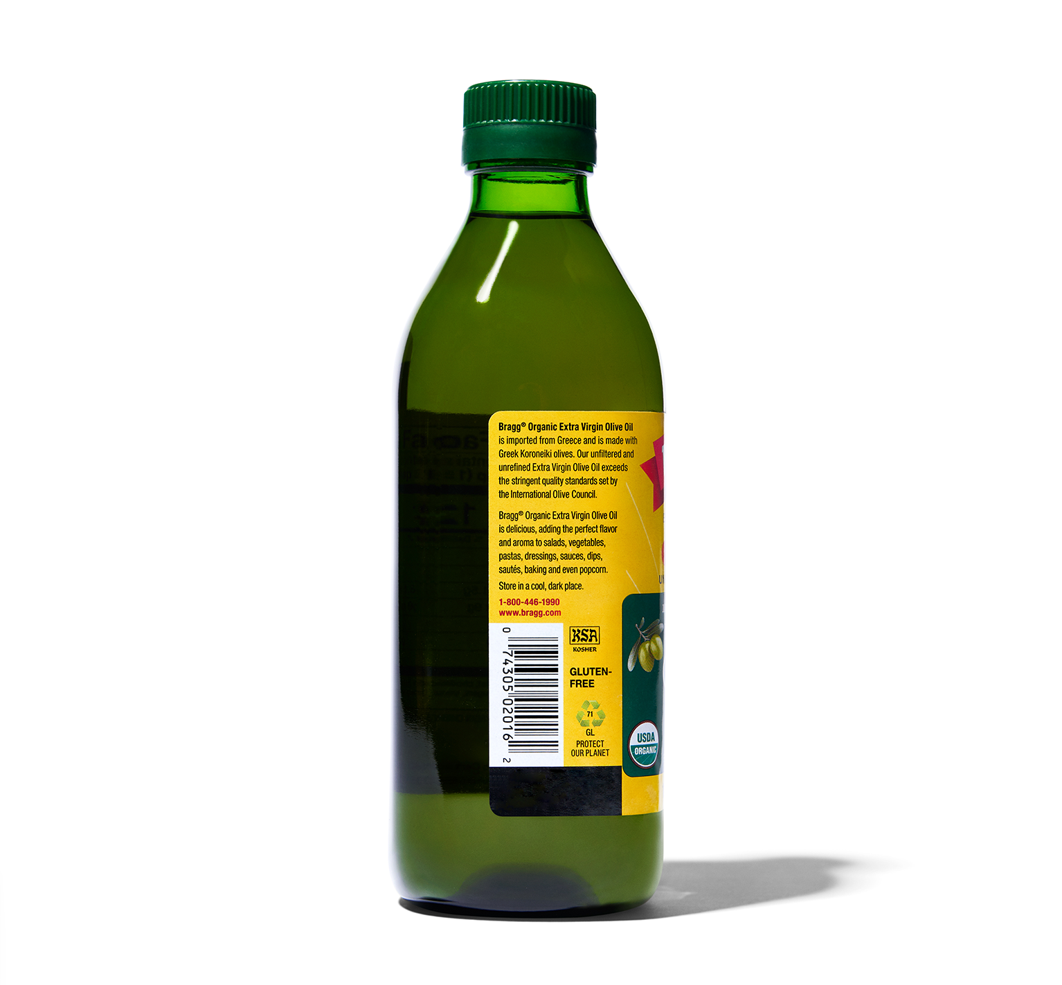 Bragg Dầu Extra Virgin Olive Ép Lạnh Hữu Cơ 473ml