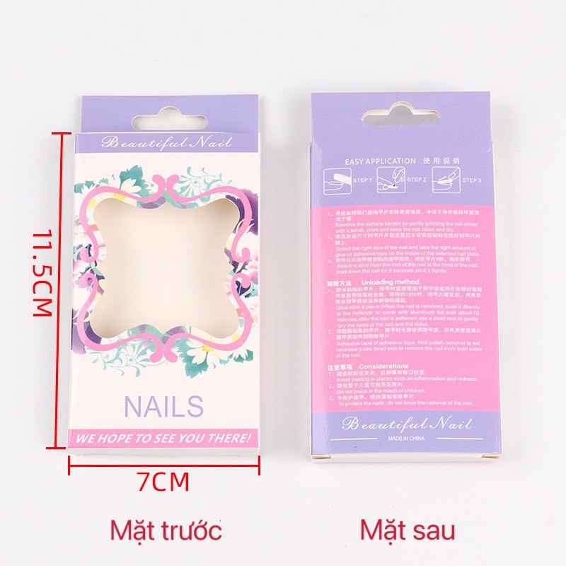 Hộp giấy đựng móng tay giả chuyên dụng làm móng
