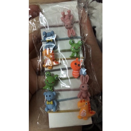 combo 10 dây buộc tóc , dây cột tóc nhiều hình dễ thương