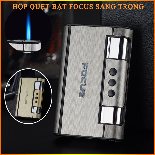 Hộp Quẹt Bật Lửa Focus 2 Trong 1 Cao Cấp