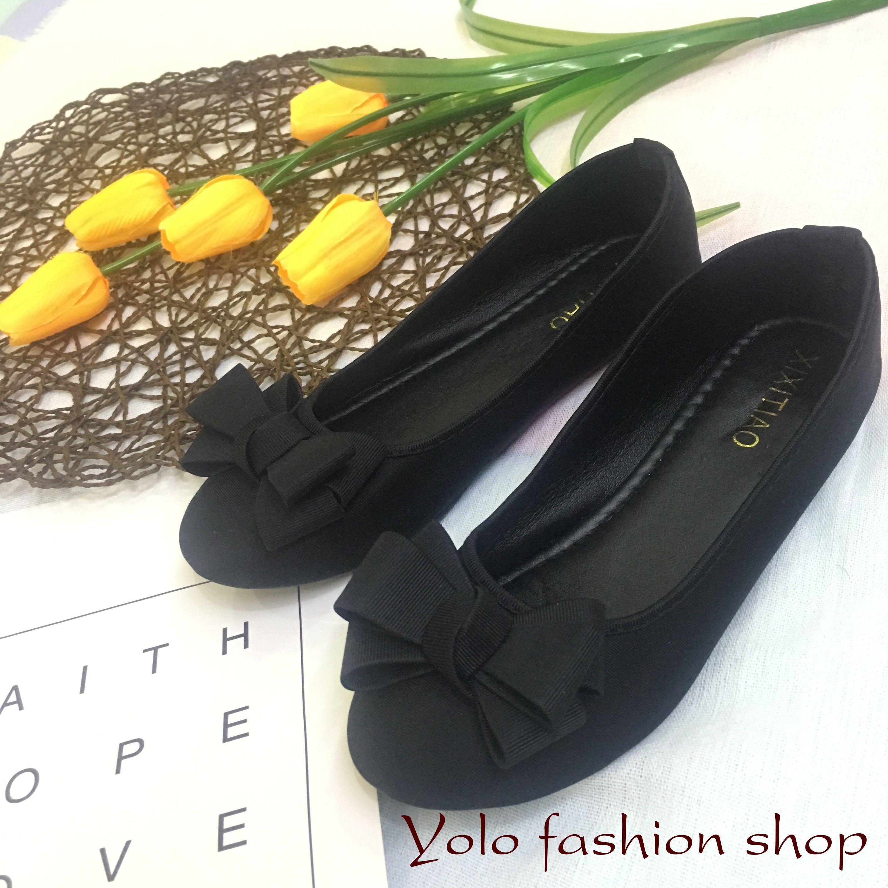 [Hoàn tiền 15%]HÌNH THẬT M2 Giày búp bê nữ đính nơ phồng xinh xắn