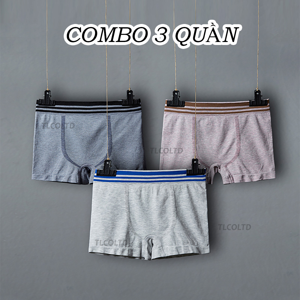 [HCM]COMBO 3 QUẦN LÓT NAM BOXER DỆT KIM