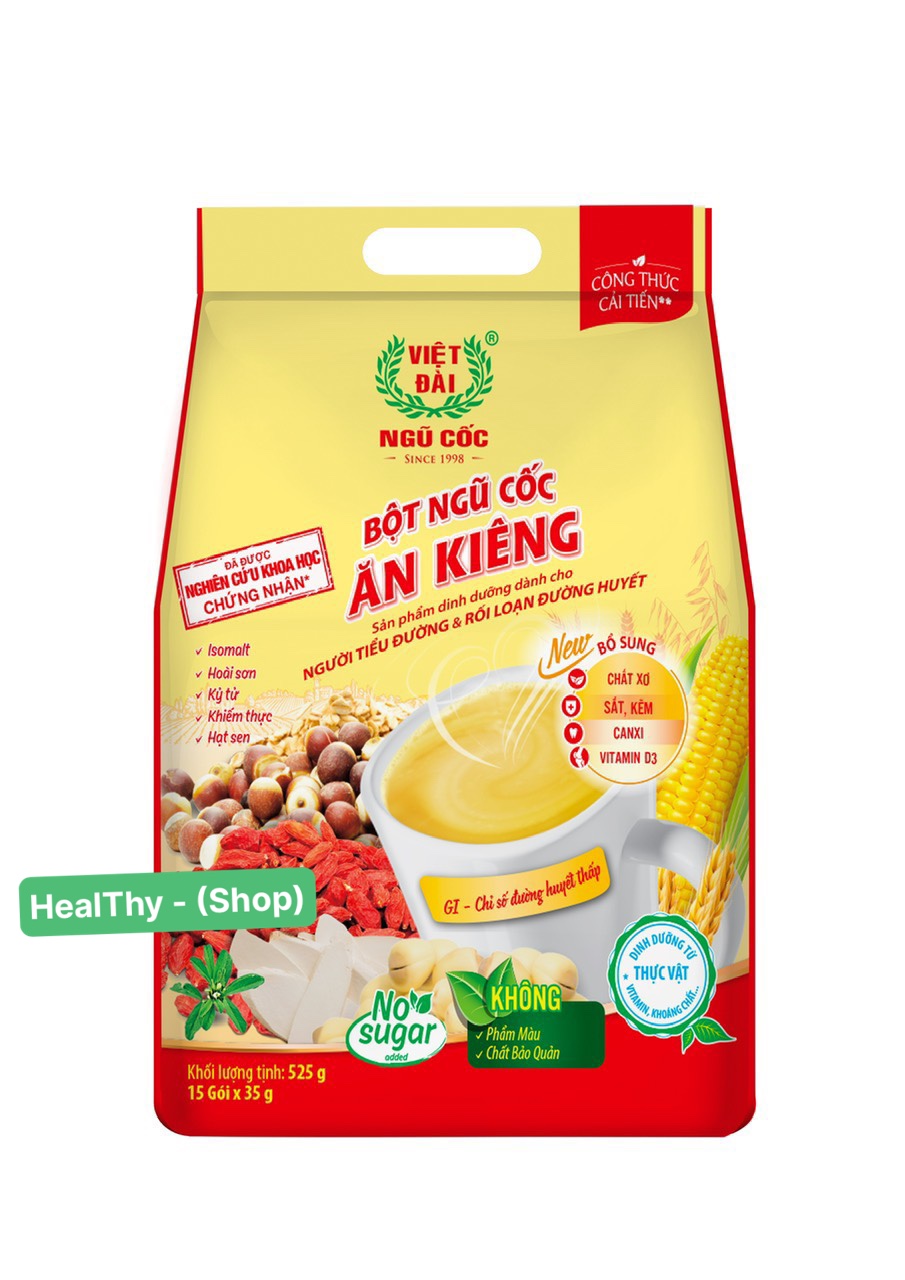 Bột Ngũ Cốc Ăn Kiêng Việt Đài 525g ( 15gói x 35gr)