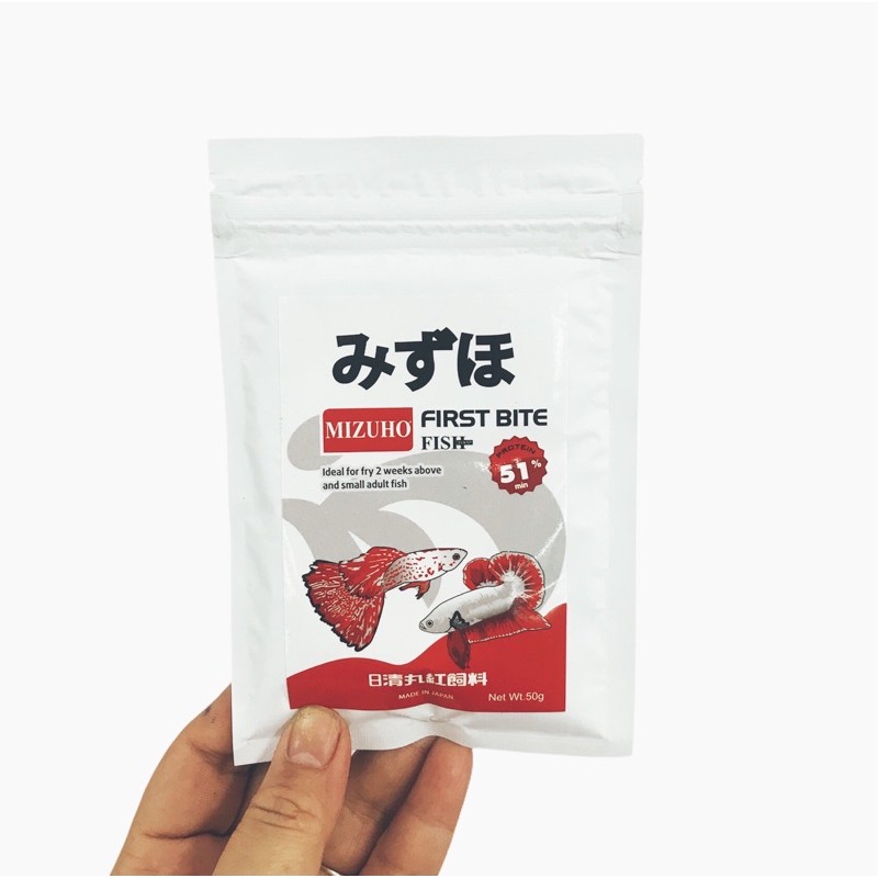 Cám mizuho first bite chuyên cho guppy & betta - 1 gói 50gr