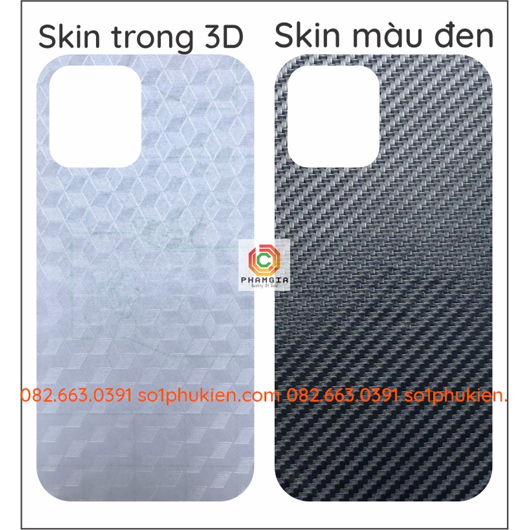 Miếng dán mặt lưng skin carbon iphone 13 / 13 mini / 13 pro / 13 pro max