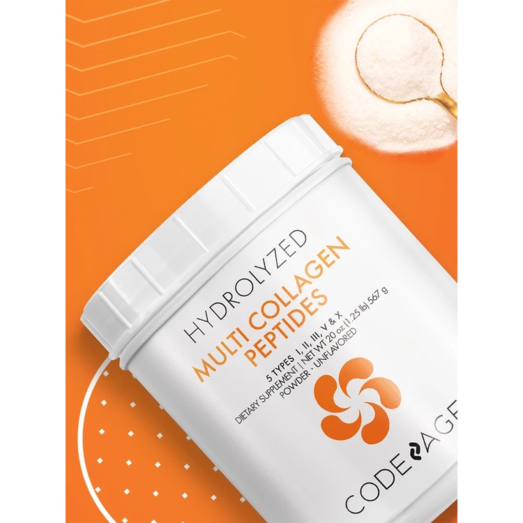 (CÓ VIDEO - CÓ QUÀ) Bột Multi Collagen Peptides Codeage Giúp Trẻ Hóa Toàn Diện 567g HÀNG CÔNG TY