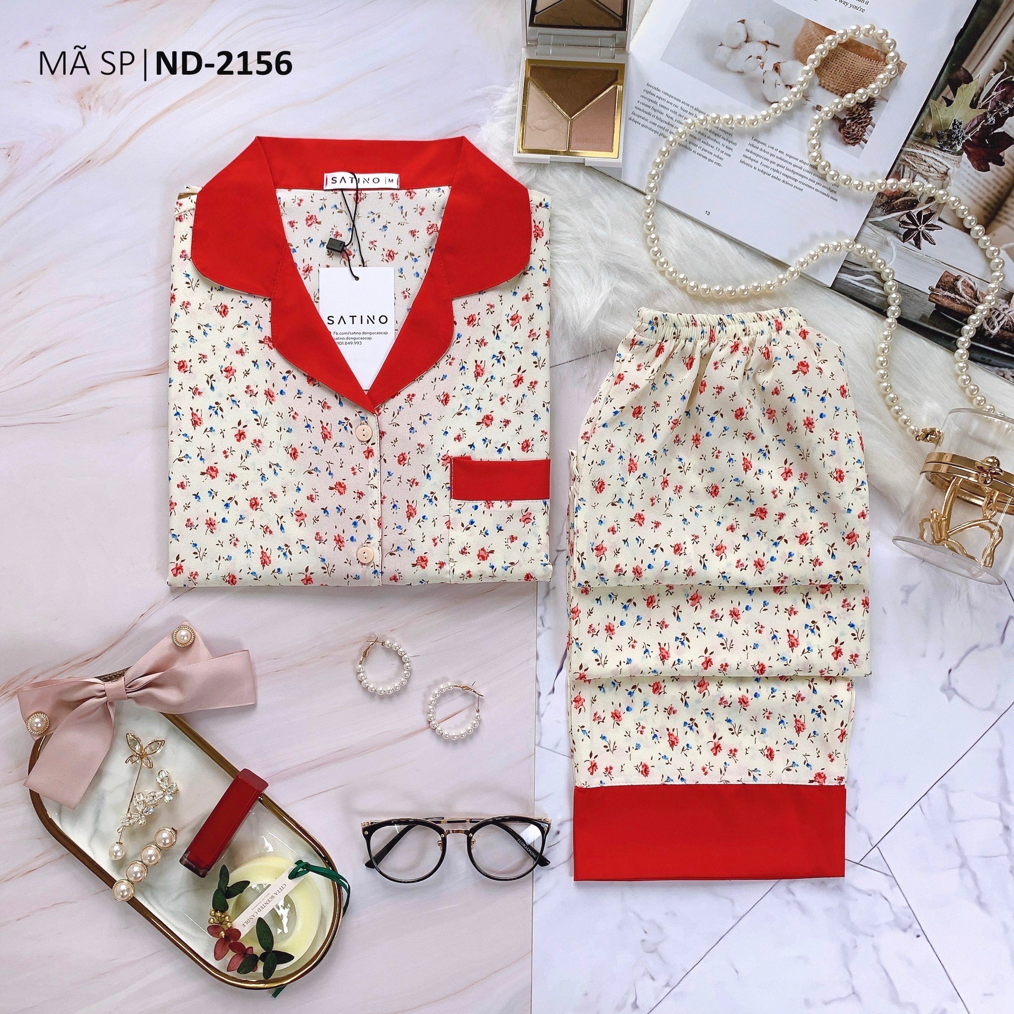 [COMBO 3 BỘ 499K] Pijama TNQD - Flora Red