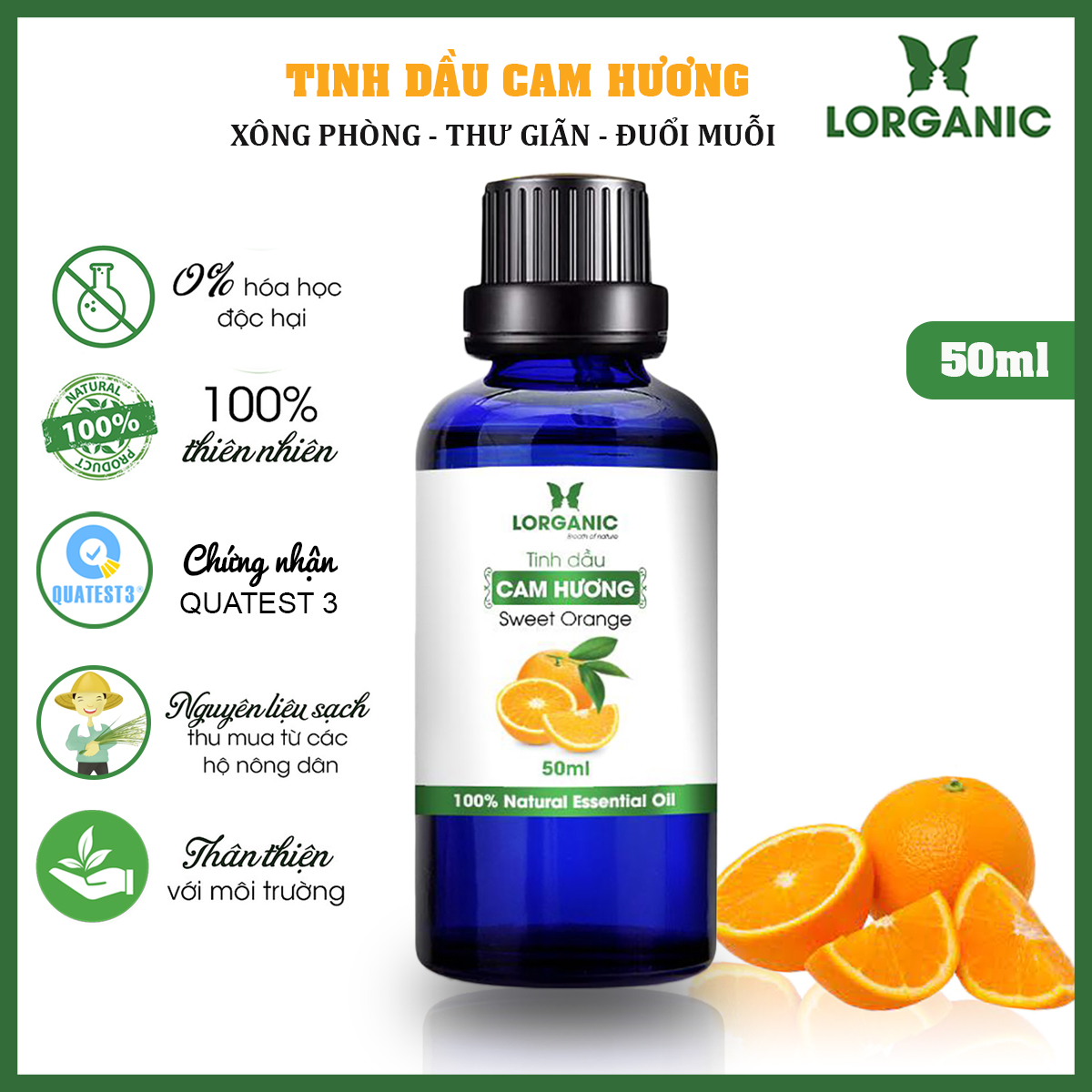 [HCM]Tinh Dầu Cam Hương Lorganic LGN0017 (10ml)