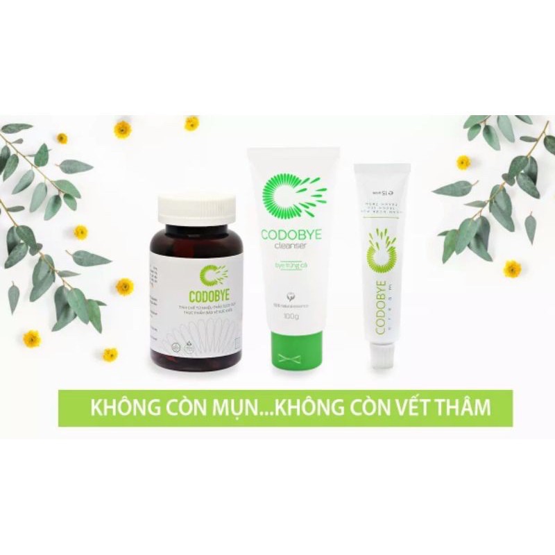 [HCM]Viên uống Codobye - Giúp ngăn ngừa mụn hết bã nhờn (Hộp 60viên)
