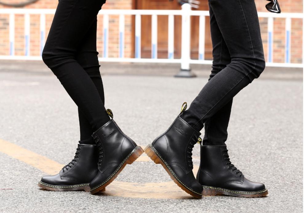 Giày Bốt Cổ Cao Dr Marten Nam Nữ Da Bò Cao Cấp G2D