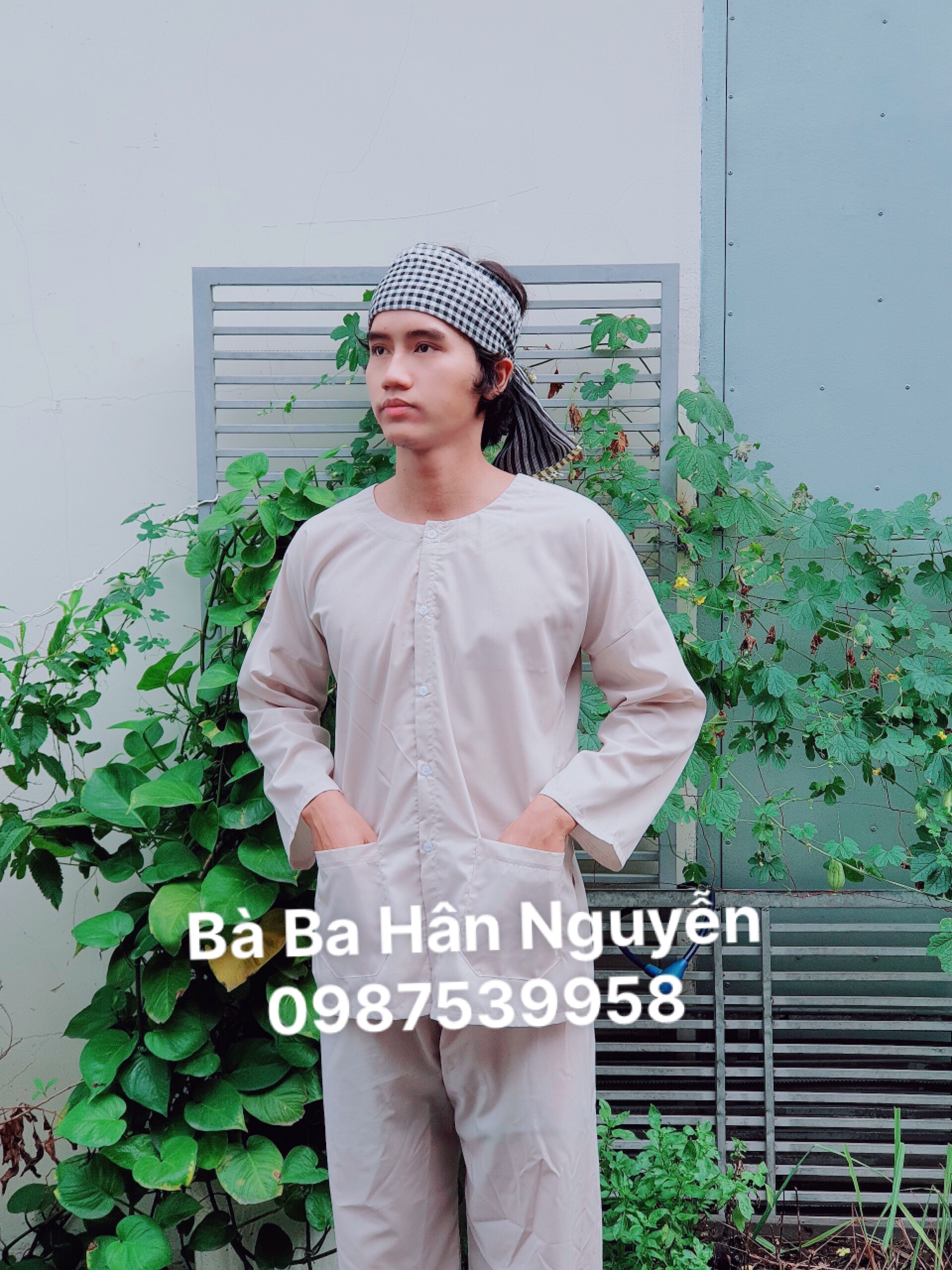 Bộ Bà Ba Nam (tặng khăn rằn)