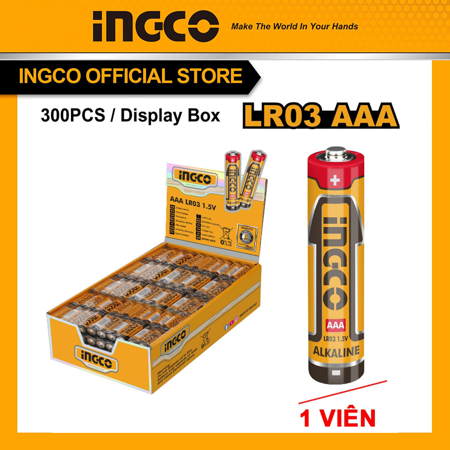 Pin tiểu cao cấp INGCO 1.5V 3AAA HAB3A01 / 2AA HAB2A01 pin chính hãng