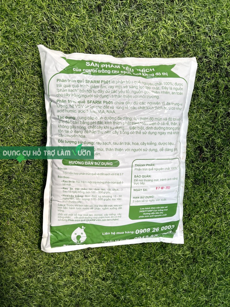 Phân trùn quế Sfarm nguyên chất 2kg