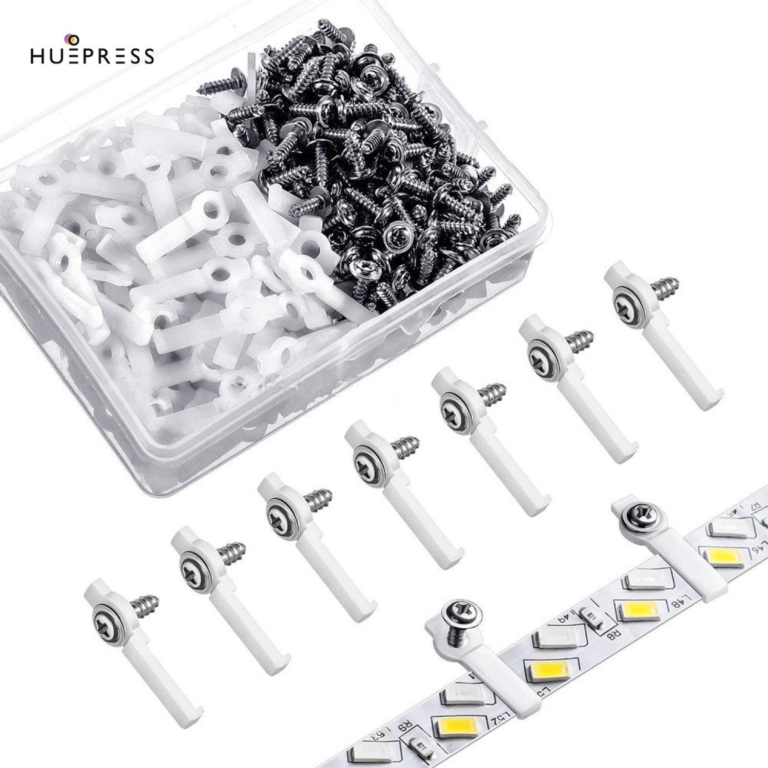 Combo 10 kẹp cố định dây LED 10mm bắt vít