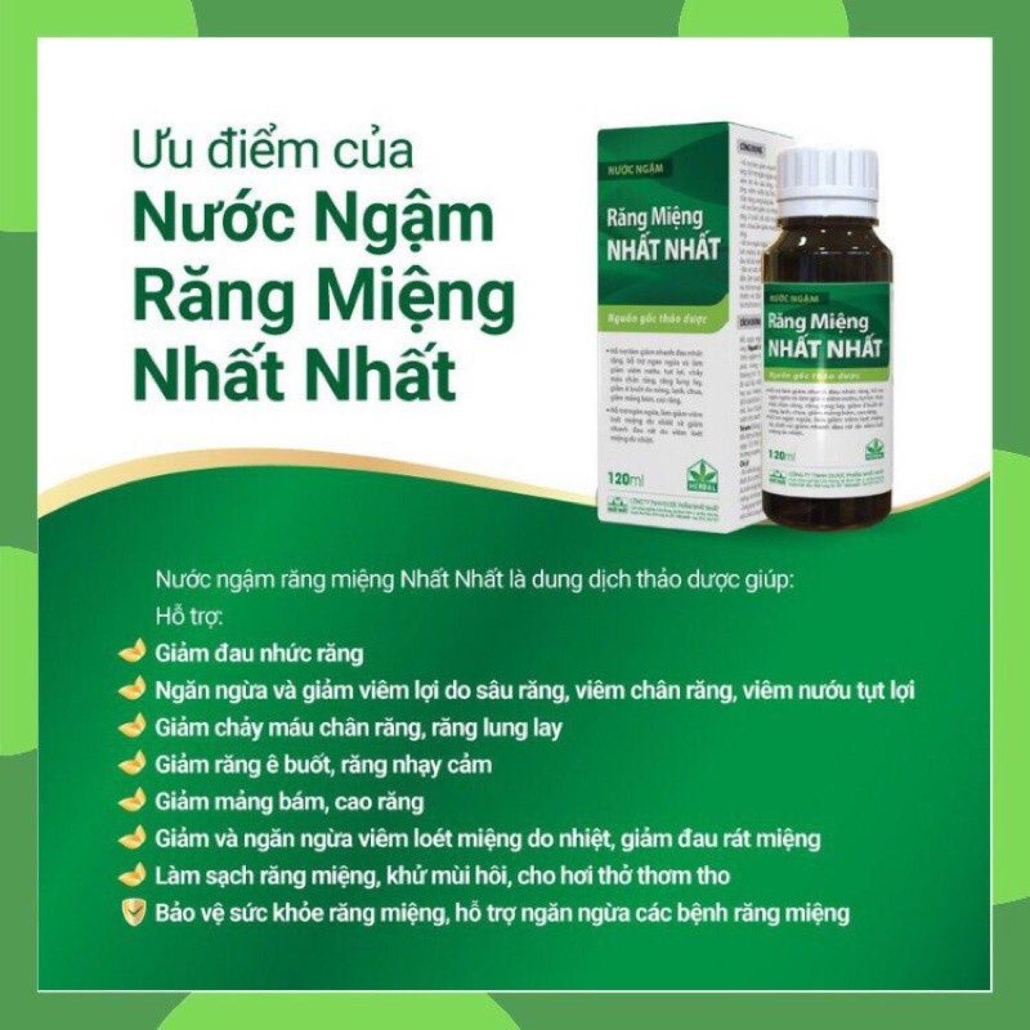 Nước Ngậm Răng Miệng ƞhất ƞhất - Lọ 120ml
