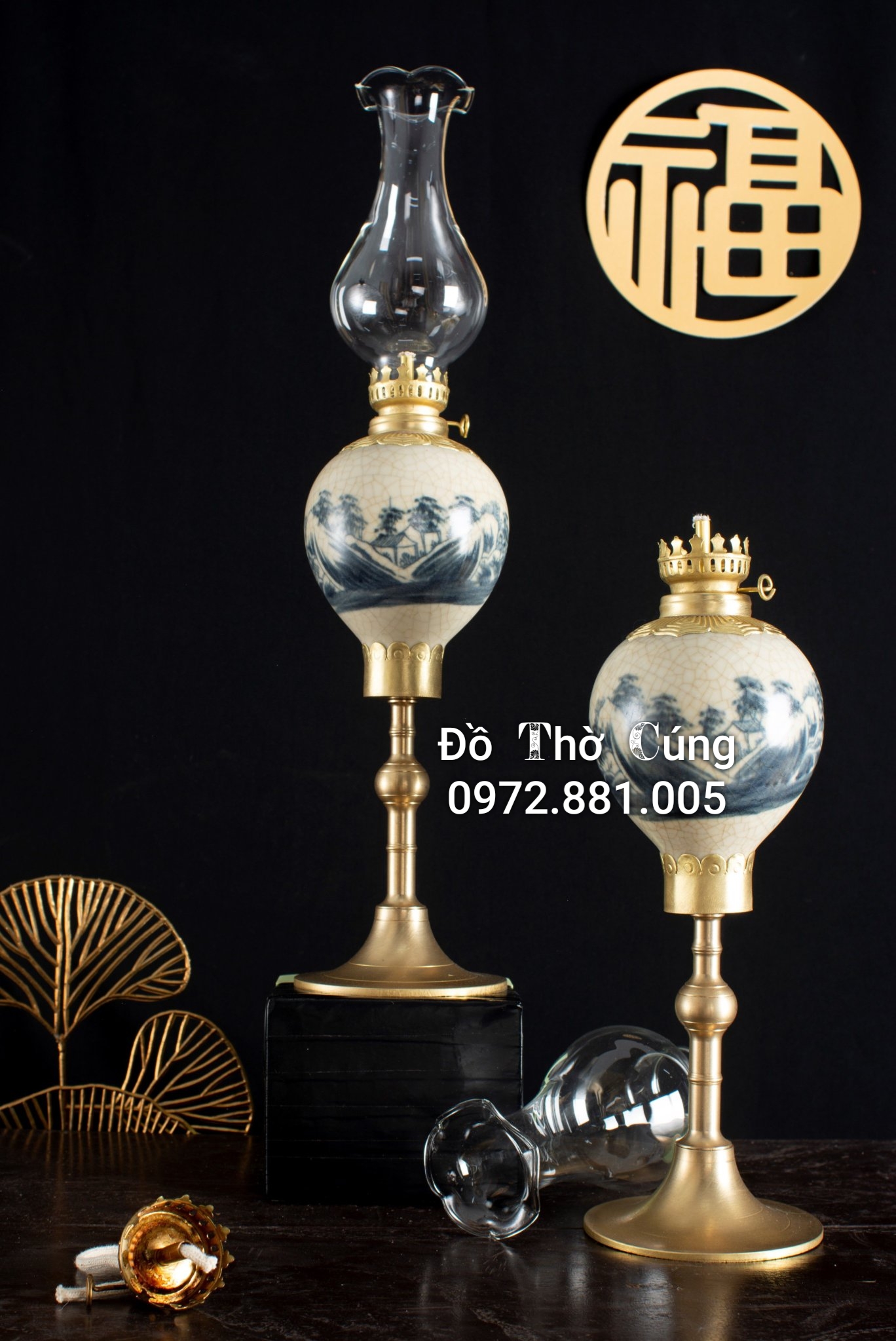 Đế sứ kê nến - đồ thờ men rạn đen
