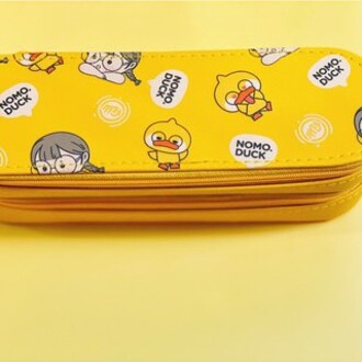 Hộp Đựng Bút Hai Ngăn Vịt Vàng Vũ Trụ Và Mai Nomo Duck Dung Tích Lớn MaiHe