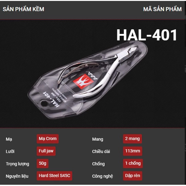 Kềm cắt móng AAA HAL401, Kìm cắt móng HAL401