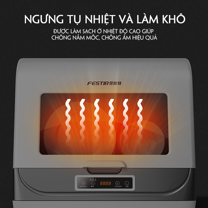 Máy rửa bát, máy rửa chén đĩa đa năng phù hợp gia đình 4-5 người sấy khô tiệt trùng siêu sạch