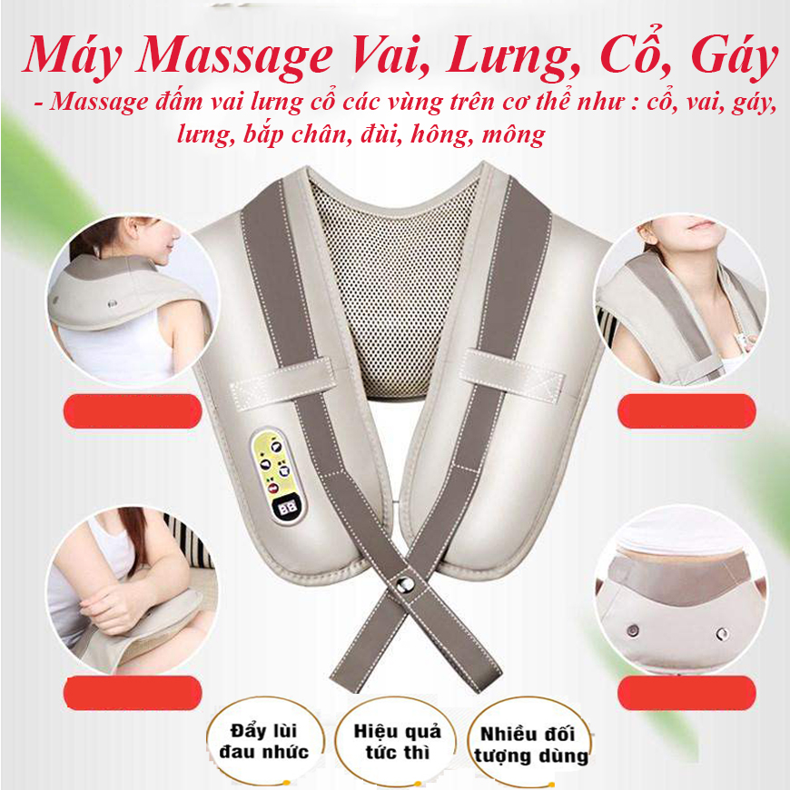 Đai Matxa Cổ Vai Gáy Chống Đau MỏiGối Massage Hồng Ngoại Chọn Ngay Máy Massage VaiCổGáyLưng Hồng Ngoại Giá Cực Sốc Ưu Đãi Hấp Dẫn Giúp Bạn Nhẹ Nhàng Massage Xoa Bóp Giảm Đau Hiệu Quả  Bảo Hành Uy Tín 1 Đổi 1