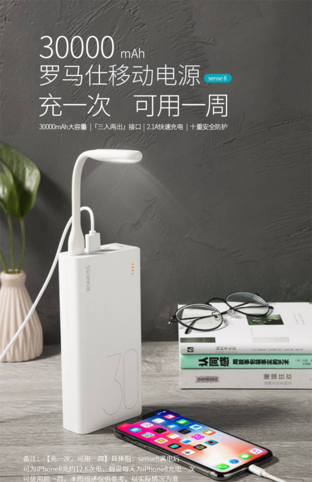 Pin sạc dự phòng Romoss Sense 8 30000mah