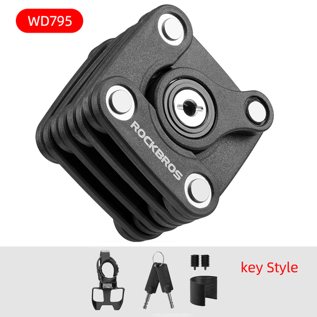 ROCKBROS Bike Lock Password Bicycle Lock Mini Portable High Security Drill Resistant Lock Anti Theft Cylinder MTB Bicycle Accessories