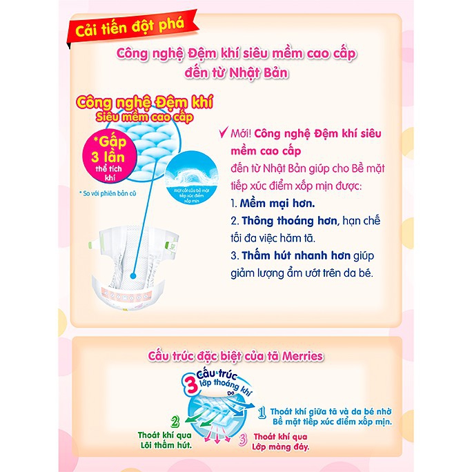 Tã quần Merries Jumbo L56 (Cho bé 9-14kg)