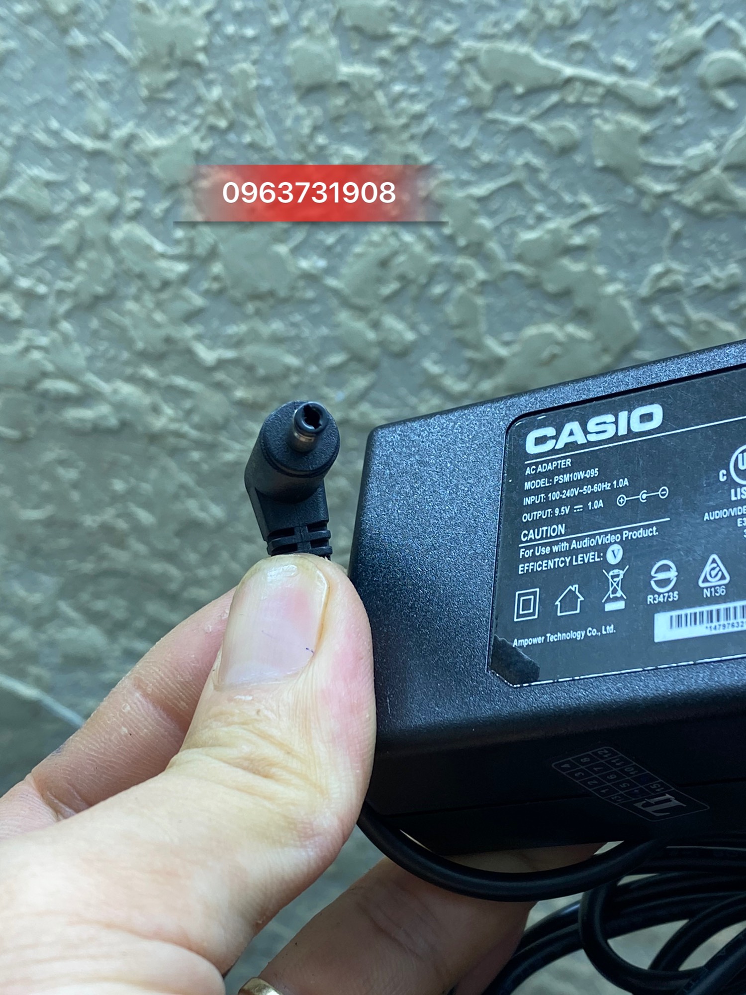 Cục nguồn cho đàn Casio 9.5V 1A bảo hành 12 tháng