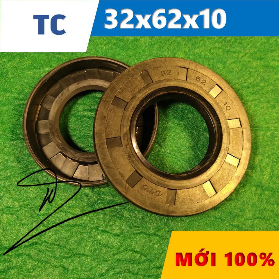 Phớt dầu TC 32x62x10   (Chắn dầu / lò xo / Phớt ben / Oil seal TC 32*62*10)