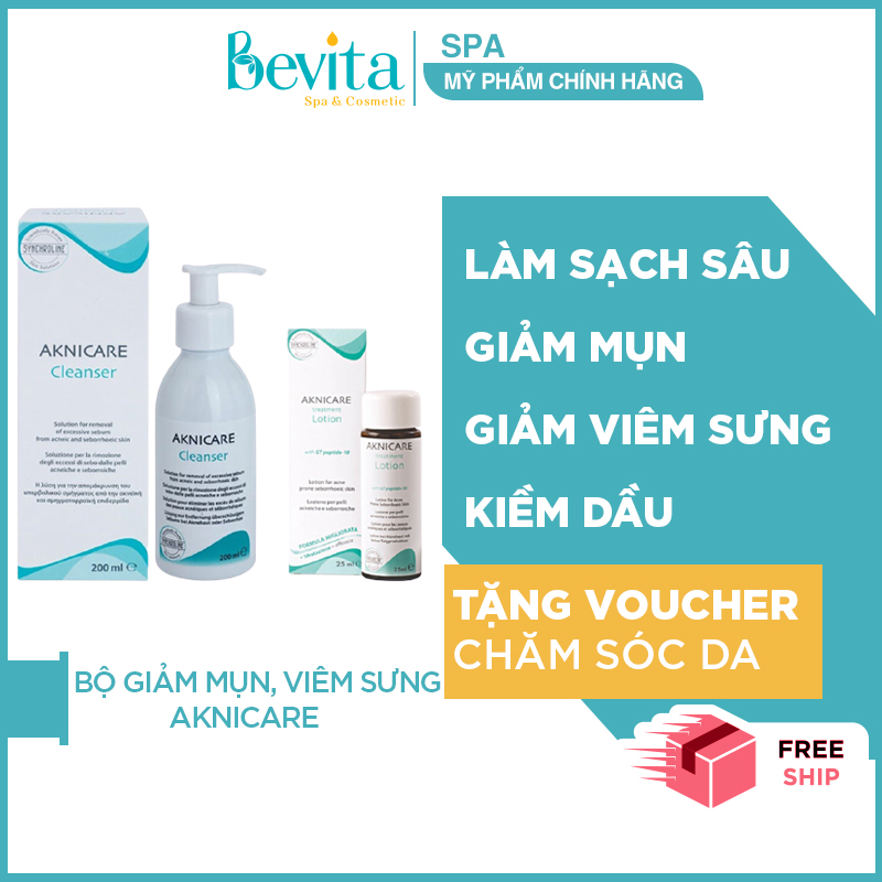 [HCM]Bộ giảm mụn viêm mụn mủ mụn bọc Aknicare bộ giảm mụn giảm sưng viêm - Bevita