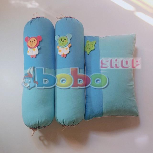 [HCM]Bộ Gối Xốp Cho Bé Từ 0-2 Tuổi (1Gối Nằm 2 Gối Ôm)