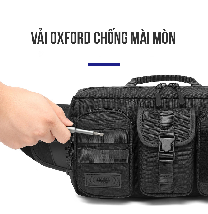 Túi đeo hông/ đeo chéo du lịch phượt – OZUKO 9449