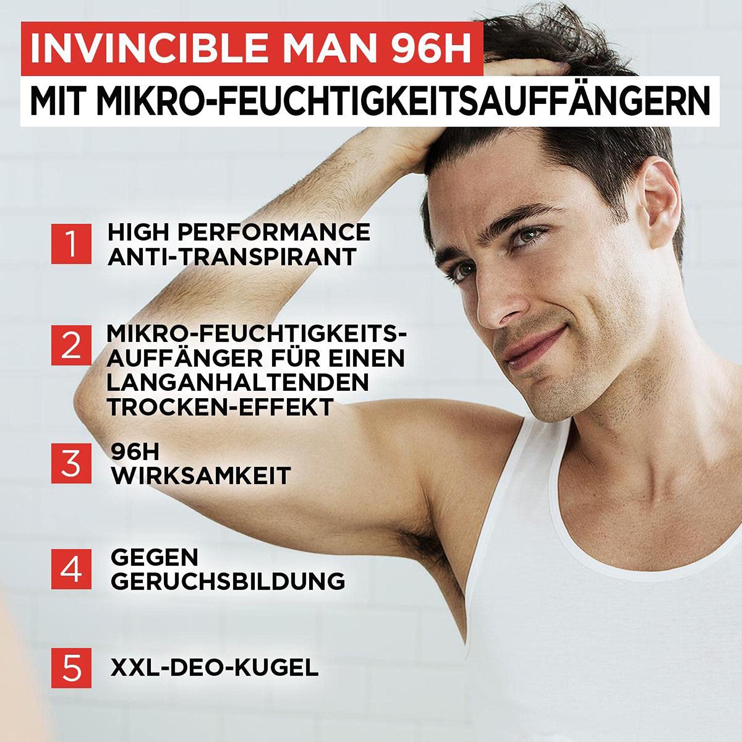 Lăn khử mùi Loreal Men Expert Invincible Man 96h Non Stop, 50ml