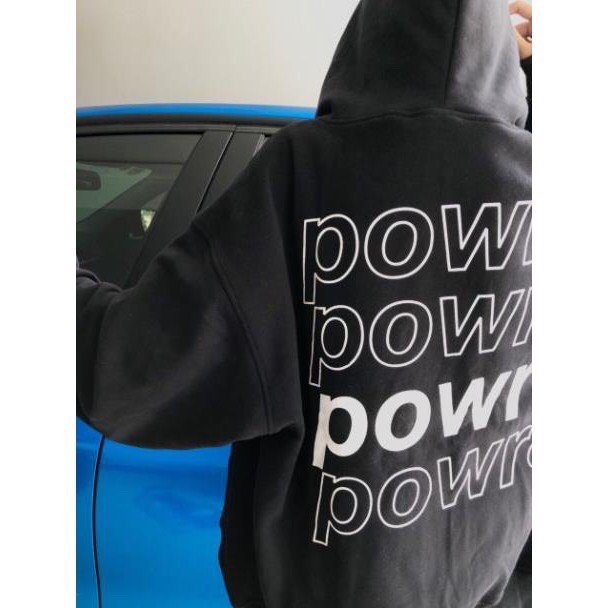 ÁO KHOÁC NỈ HOODIE IN HỌA TIẾT CHỮ POWR UNISEX FORM RỘNG CỰC DỄ THƯƠNG