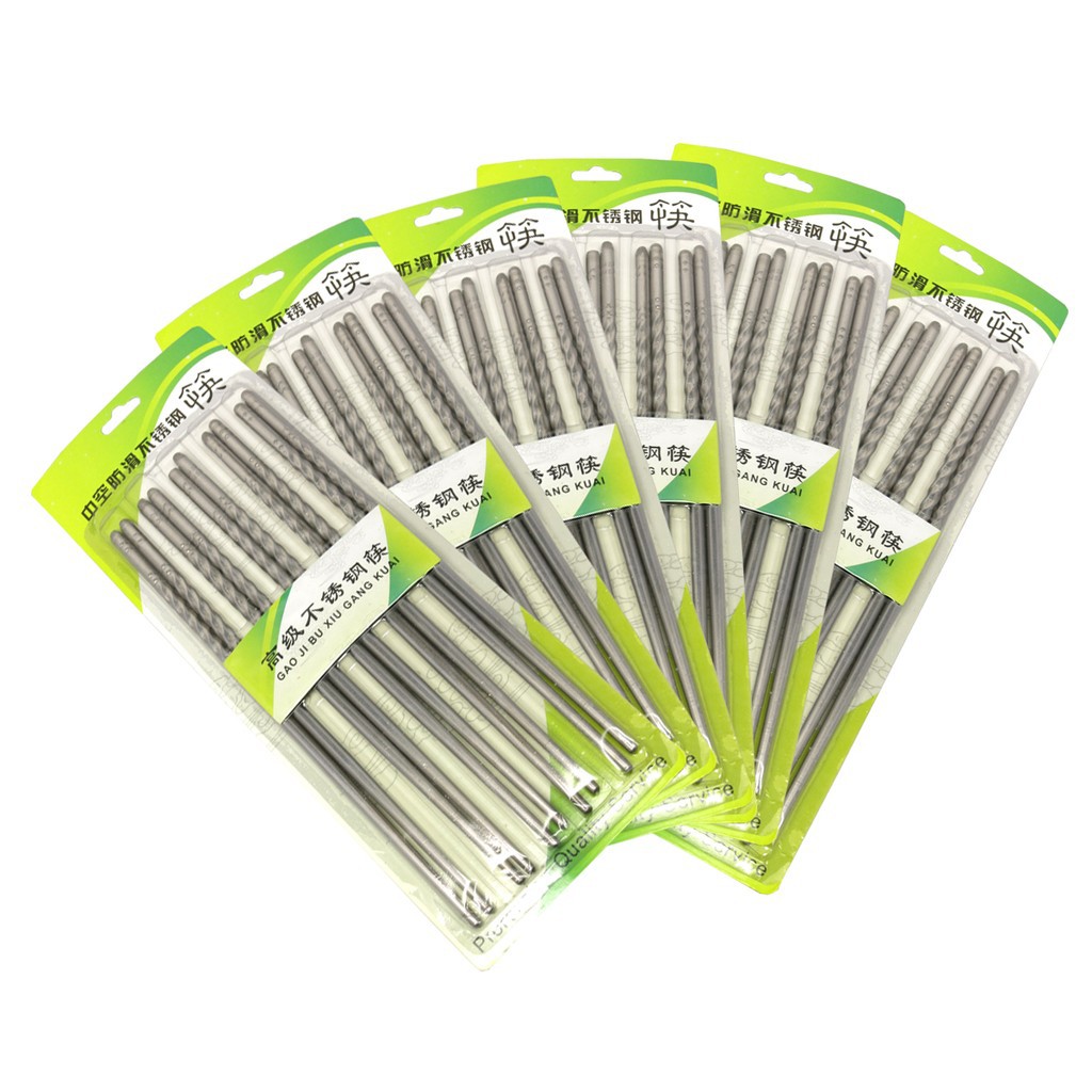 Set 5 đôi đũa Inox - 5 đôi đũa inox cao cấp sus 201