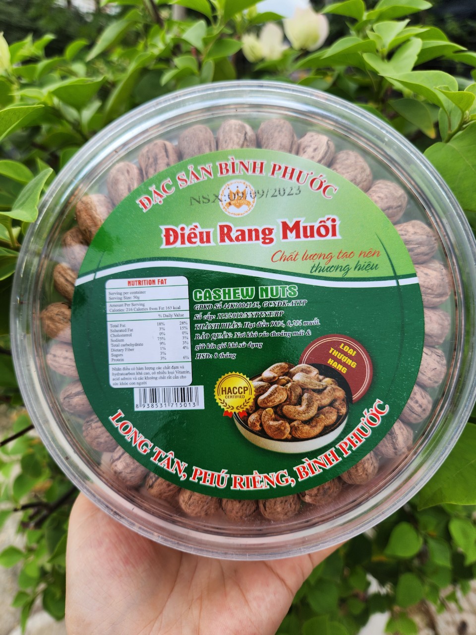 HẠT ĐIỀU RANG MUỐI NGUYÊN LỤA BÌNH PHƯỚC 500gr