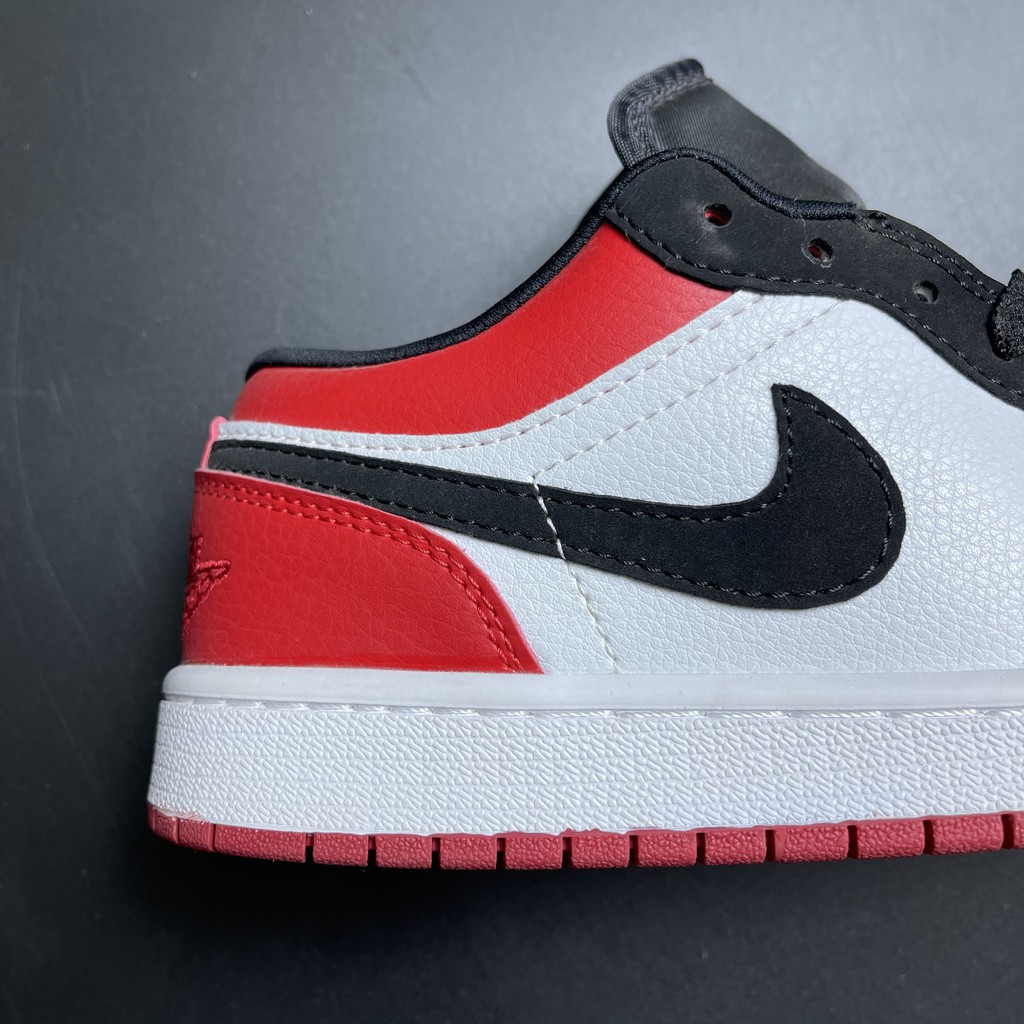 Giày Sneaker J0rdan 1 Low Đỏ Trắng (JD1 Low black toe)