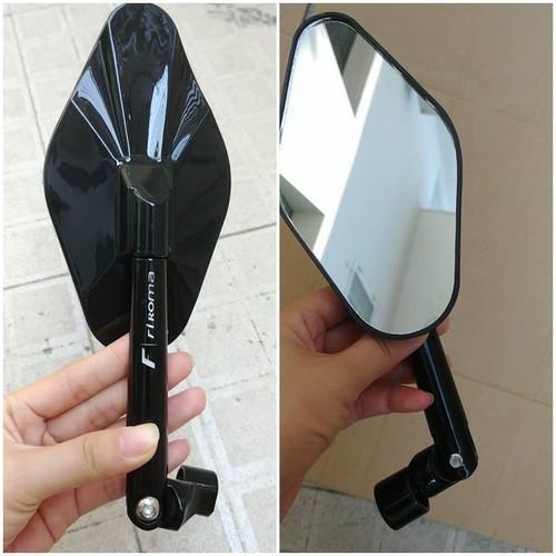 Gương kính chiếu hậu xe máy rizoma kiêu Elisse màu đen - Vindecal BD