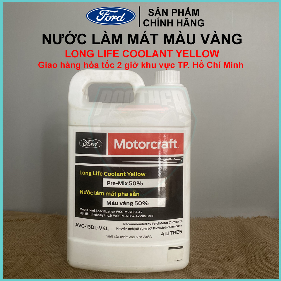 Nước làm mát chính hãng FORD màu cam Orange và màu vàng Yellow dung tích can 4 lít