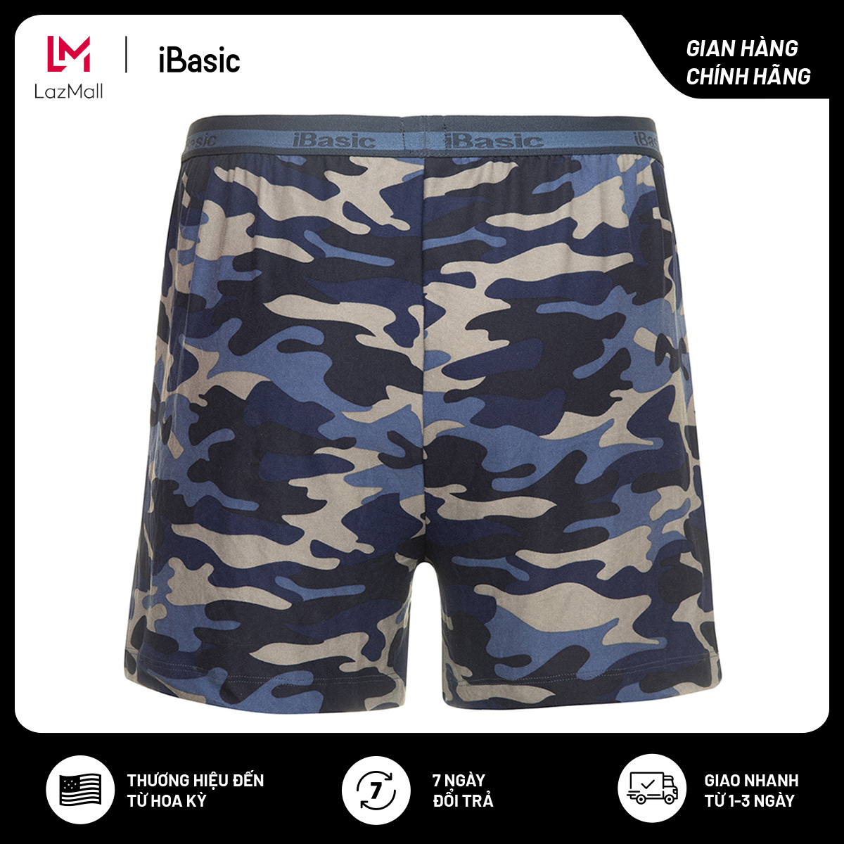 Quần đùi nam mặc nhà iBasic PANM088