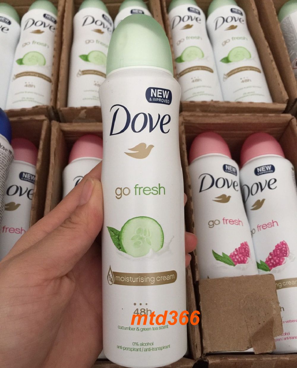 Xịt Khử Mùi Nữ Dove 150ml Go Fresh Dưa Leo