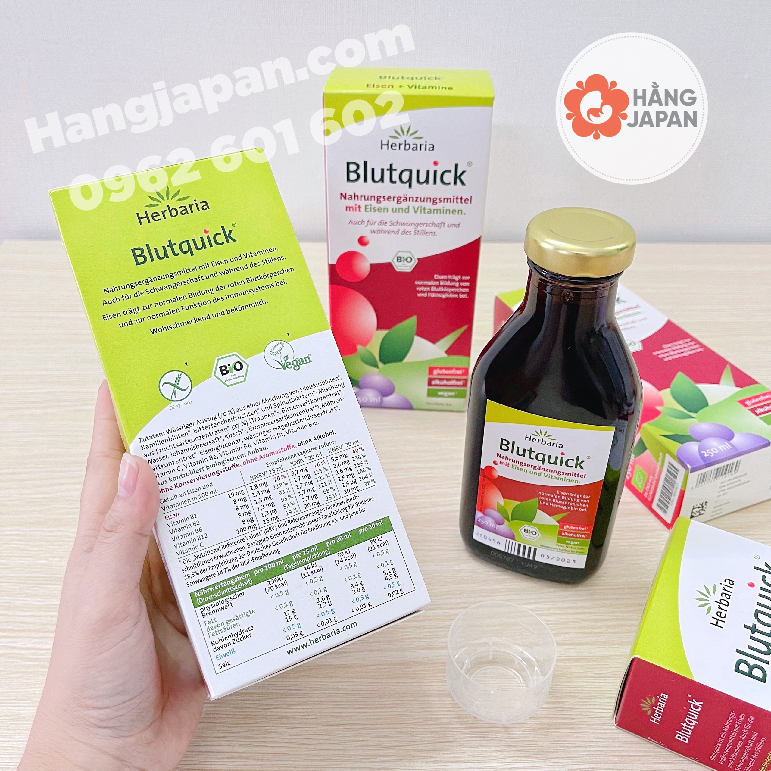 Dung dịch bổ sung sắt hữu cơ Blutquick (250ml) - Hàng Đức