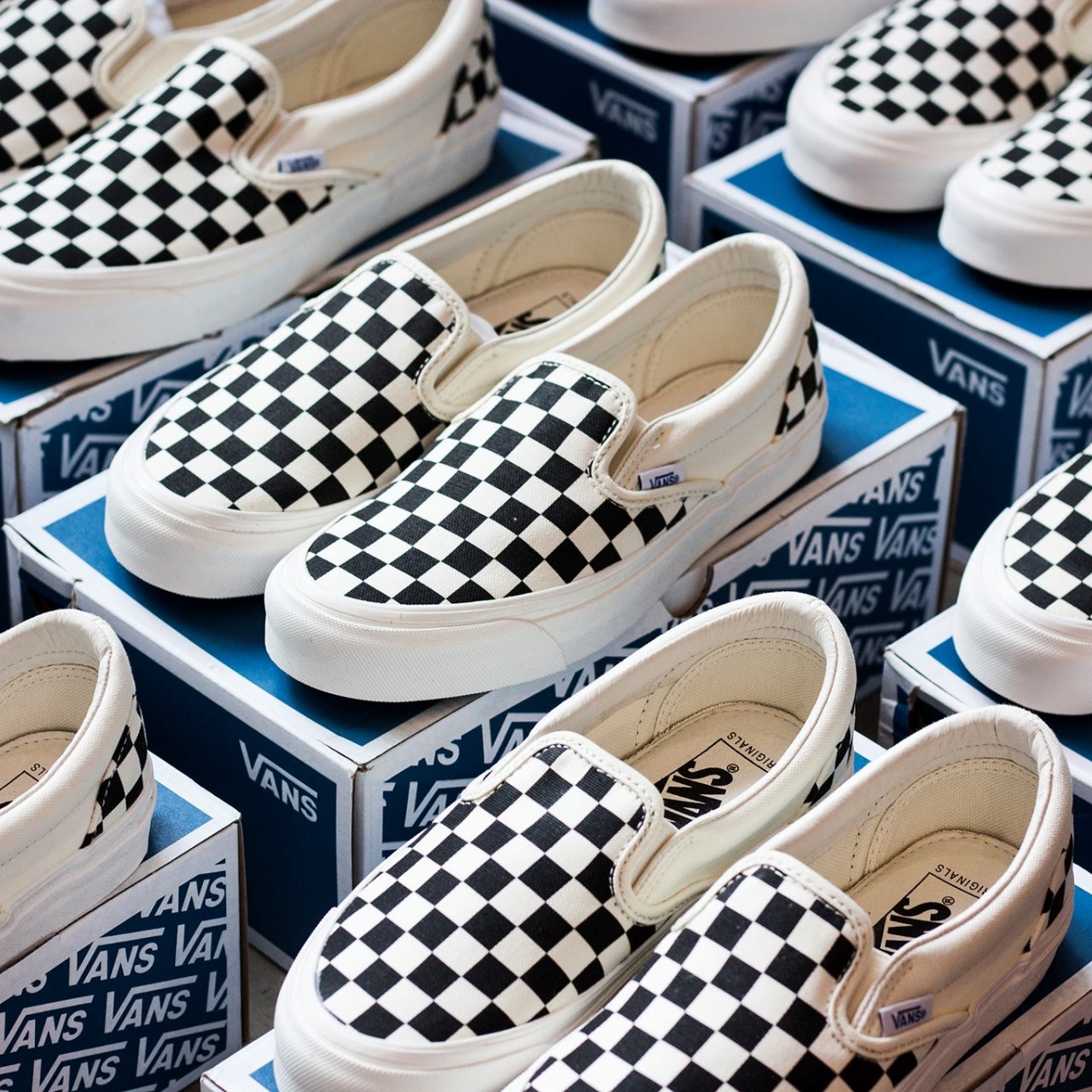 Giày VANS CHECKERBOARD SLIP-ON ( giày Vans lười caro)