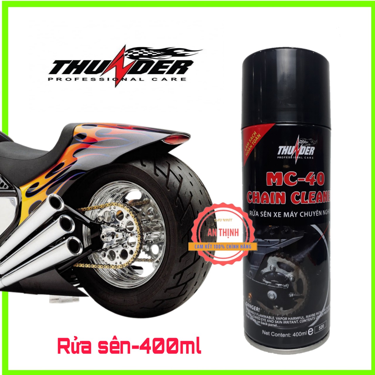 RỬA SÊN- VỆ SINH SÊN THUNDER-CHAIN CLEANER-MC-40 400ML