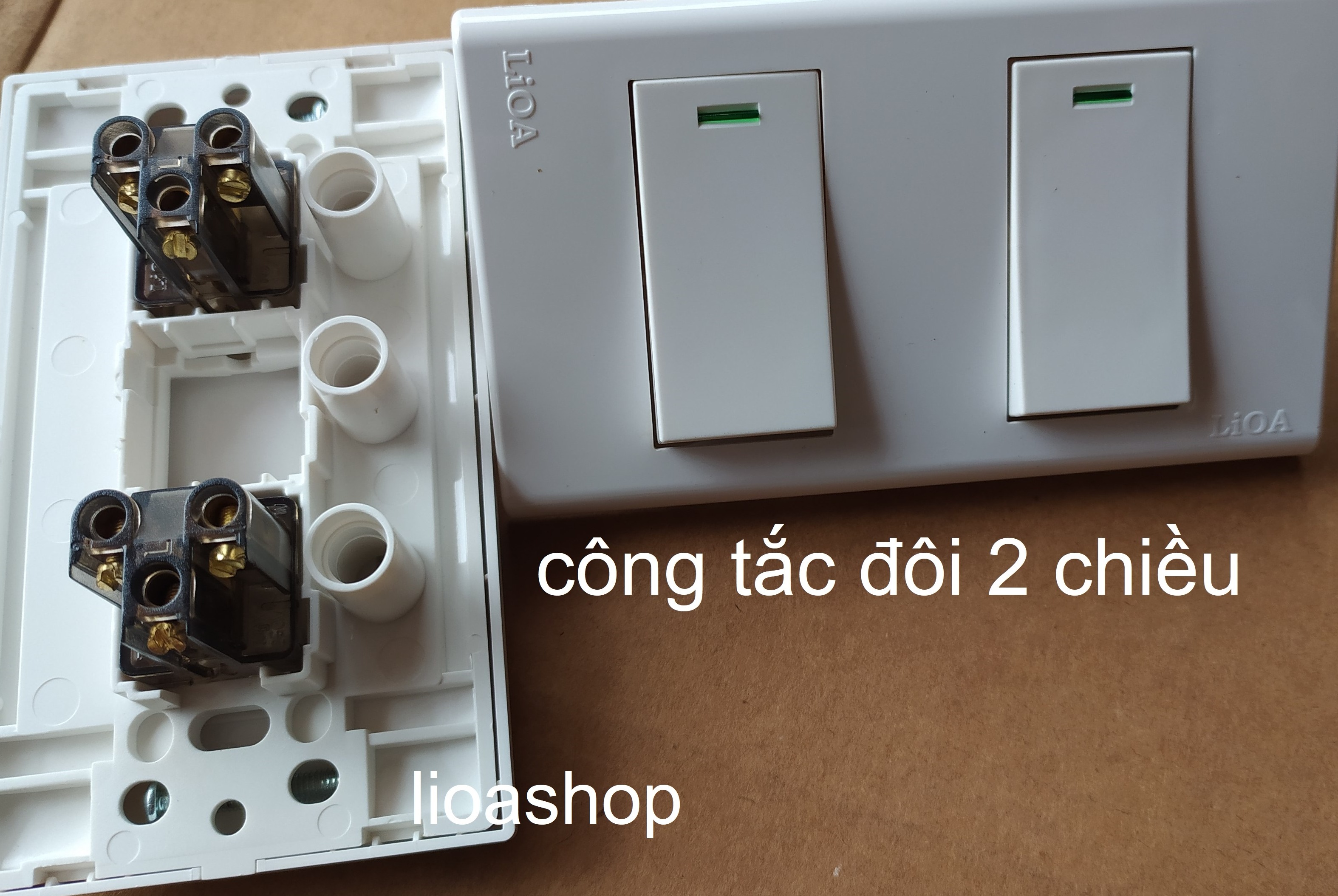 CÔNG TẮC ĐÔI 1 CHIỀU VÀ 2 CHIỀU LiOA PHÍM NHỠ
